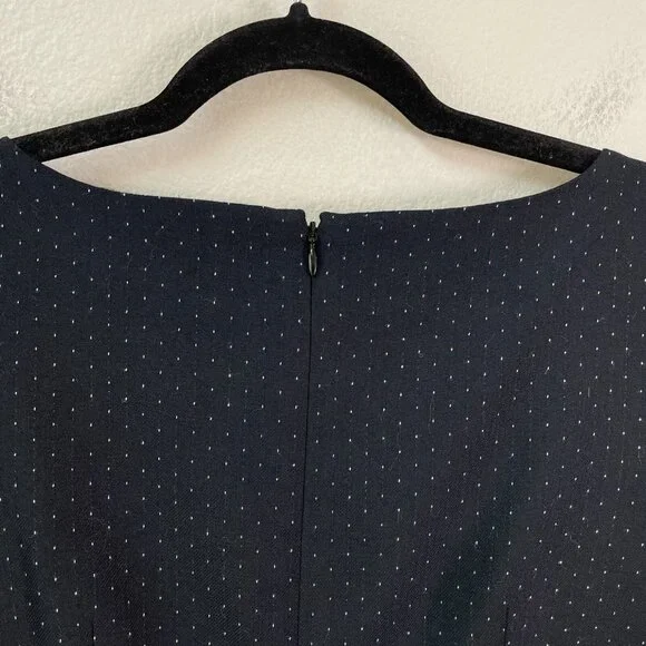 Ann Taylor Womens 6 Petite Short Sleeve Peplum Hem Sheath Dress Wool Blend - Picture 11 of 11